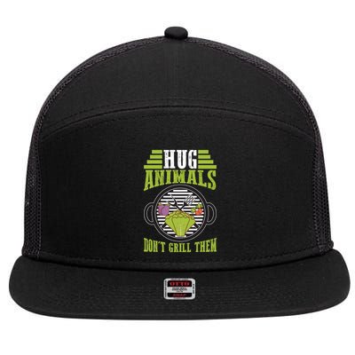 Veganism Design For Vegan Gift 7 Panel Mesh Trucker Snapback Hat