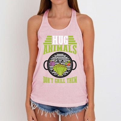 Veganism Design For Vegan Gift Women's Knotted Racerback Tank