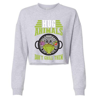 Veganism Design For Vegan Gift Cropped Pullover Crew