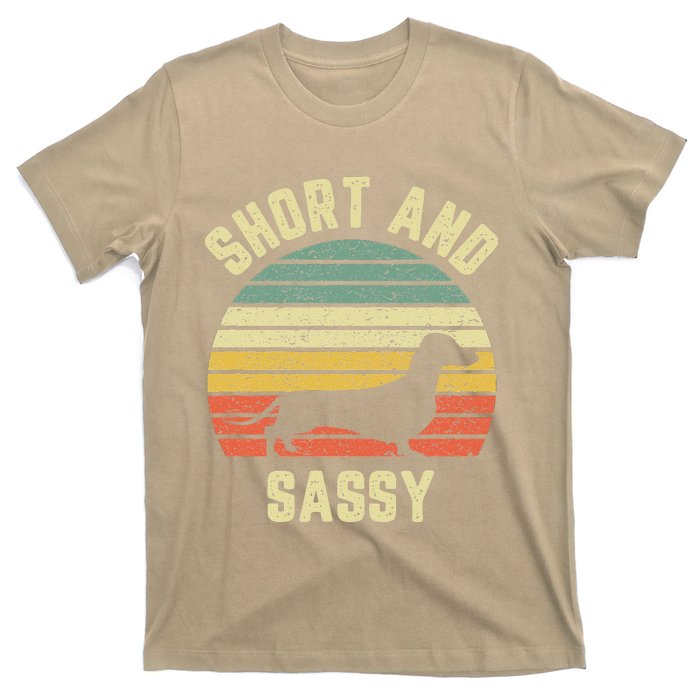 Vintage Dachshund Funny Weiner Dog Short Sassy T-Shirt