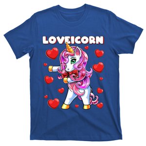 Valentine's Day Flossing Unicorn Love Heart Gift Cool Gift T-Shirt