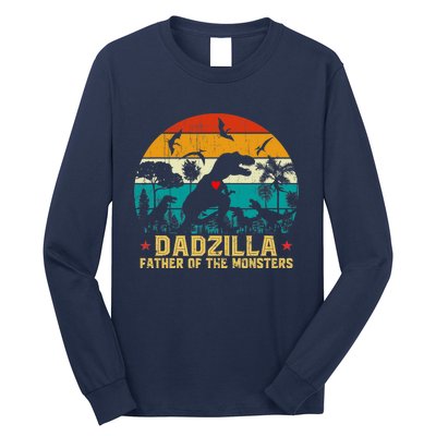 Vintage Dadzilla Father Of The Monsters For DAD Father's Day Long Sleeve Shirt