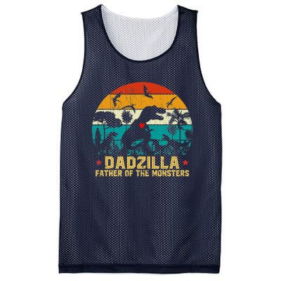 Vintage Dadzilla Father Of The Monsters For DAD Father's Day Mesh Reversible Basketball Jersey Tank