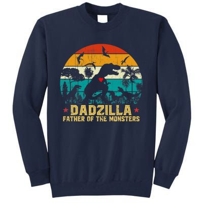 Vintage Dadzilla Father Of The Monsters For DAD Father's Day Tall Sweatshirt