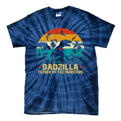 Vintage Dadzilla Father Of The Monsters For DAD Father's Day Tie-Dye T-Shirt