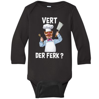 Vert Der Ferk The Swedish Chef Baby Long Sleeve Bodysuit