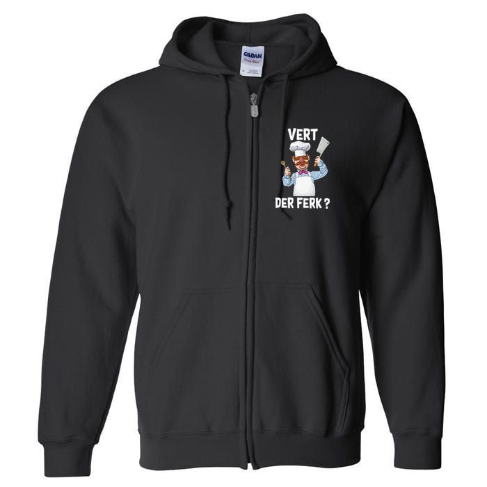 Vert Der Ferk The Swedish Chef Full Zip Hoodie