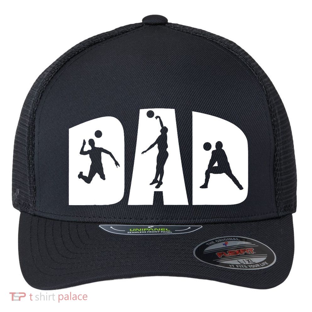 Volleyball Dad Father Beach Volleyball Player Father's Day Flexfit Unipanel Trucker Cap