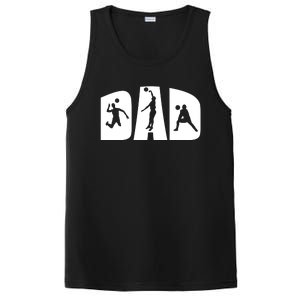 Volleyball Dad Father Beach Volleyball Player Father's Day PosiCharge Competitor Tank