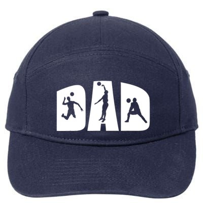 Volleyball Dad Father Beach Volleyball Player Father's Day 7-Panel Snapback Hat