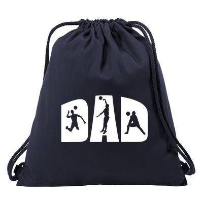 Volleyball Dad Father Beach Volleyball Player Father's Day Drawstring Bag