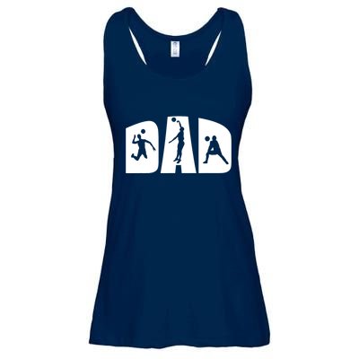 Volleyball Dad Father Beach Volleyball Player Father's Day Ladies Essential Flowy Tank