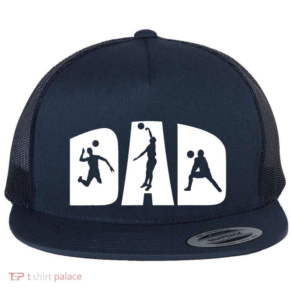 Volleyball Dad Father Beach Volleyball Player Father's Day Flatbill Hat
