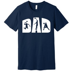 Volleyball Dad Father Beach Volleyball Player Father's Day Premium T-Shirt