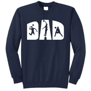 Volleyball Dad Father Beach Volleyball Player Father's Day Tall Sweatshirt