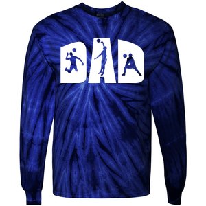 Volleyball Dad Father Beach Volleyball Player Father's Day Tie-Dye Long Sleeve Shirt