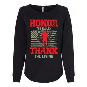 Veterans Day Funny Gift Honor The Fallen Thank The Living Funny Gift American Cu Womens California Wash Sweatshirt