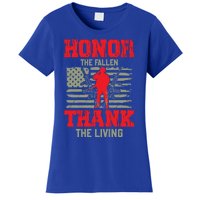 Veterans Day Funny Gift Honor The Fallen Thank The Living Funny Gift American Cu Women's T-Shirt