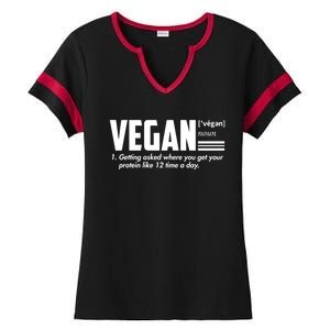 Vegan Definition Funny Vegan Joke Gift Veganism Definition Cute Gift Ladies Halftime Notch Neck Tee