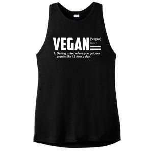 Vegan Definition Funny Vegan Joke Gift Veganism Definition Cute Gift Ladies PosiCharge Tri-Blend Wicking Tank