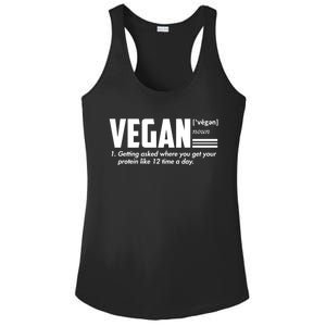 Vegan Definition Funny Vegan Joke Gift Veganism Definition Cute Gift Ladies PosiCharge Competitor Racerback Tank