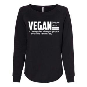 Vegan Definition Funny Vegan Joke Gift Veganism Definition Cute Gift Womens California Wash Sweatshirt