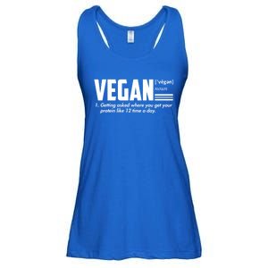 Vegan Definition Funny Vegan Joke Gift Veganism Definition Cute Gift Ladies Essential Flowy Tank