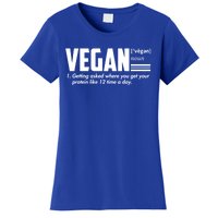 Vegan Definition Funny Vegan Joke Gift Veganism Definition Cute Gift Women's T-Shirt