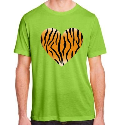 Valentine's Day Fashionable Tiger Stripe Pattern Heart Gift Adult ChromaSoft Performance T-Shirt