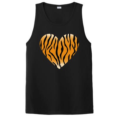 Valentine's Day Fashionable Tiger Stripe Pattern Heart Gift PosiCharge Competitor Tank