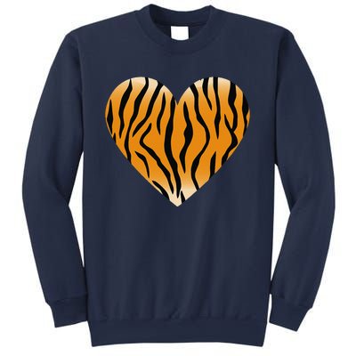 Valentine's Day Fashionable Tiger Stripe Pattern Heart Gift Sweatshirt