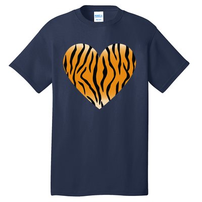 Valentine's Day Fashionable Tiger Stripe Pattern Heart Gift Tall T-Shirt