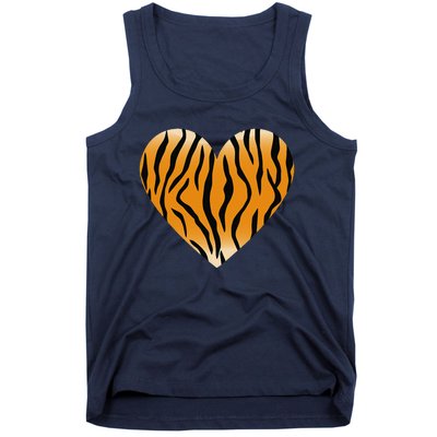 Valentine's Day Fashionable Tiger Stripe Pattern Heart Gift Tank Top