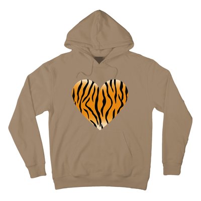 Valentine's Day Fashionable Tiger Stripe Pattern Heart Gift Hoodie