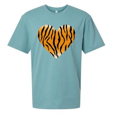 Valentine's Day Fashionable Tiger Stripe Pattern Heart Gift Sueded Cloud Jersey T-Shirt