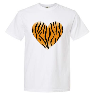 Valentine's Day Fashionable Tiger Stripe Pattern Heart Gift Garment-Dyed Heavyweight T-Shirt