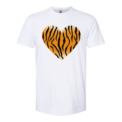 Valentine's Day Fashionable Tiger Stripe Pattern Heart Gift Softstyle CVC T-Shirt