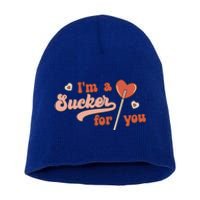 Valentines Day Funny Gift For Candy Lover I'm A Sucker For You Gift Short Acrylic Beanie