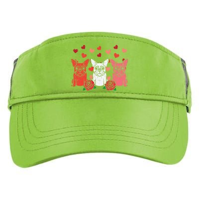 Valentines Day French Bulldogs Frenchie Dog Cool Gift Adult Drive Performance Visor