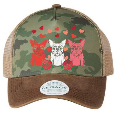 Valentines Day French Bulldogs Frenchie Dog Cool Gift Legacy Tie Dye Trucker Hat