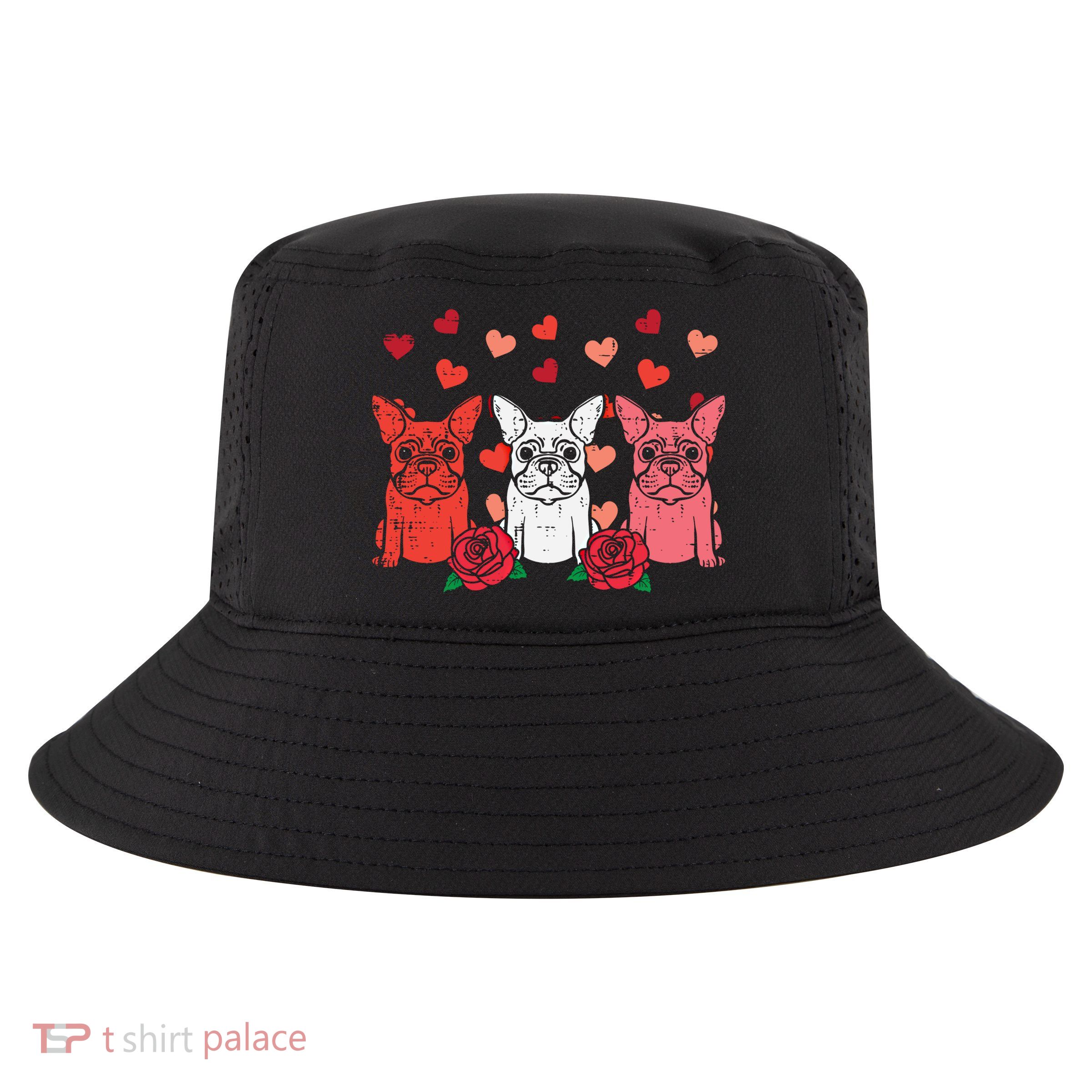 Valentines Day French Bulldogs Frenchie Dog Cool Gift Cool Comfort Performance Bucket Hat