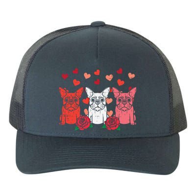 Valentines Day French Bulldogs Frenchie Dog Cool Gift Yupoong Adult 5-Panel Trucker Hat