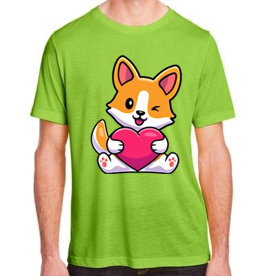 Valentines Day Funny Gift For Corgi Dog Lovers Gift Adult ChromaSoft Performance T-Shirt