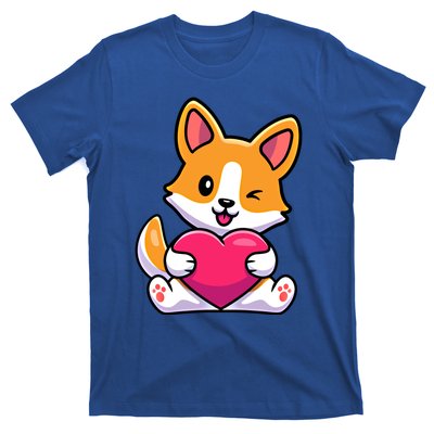 Valentines Day Funny Gift For Corgi Dog Lovers Gift T-Shirt