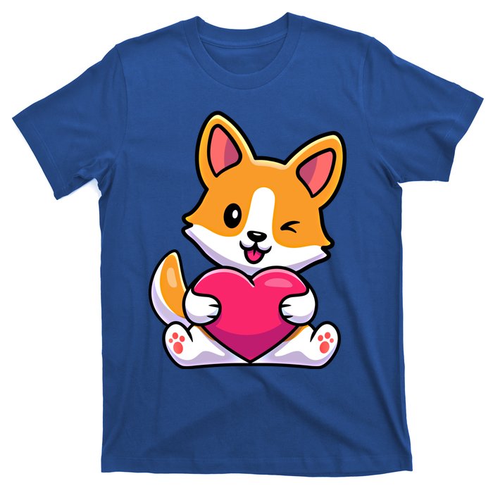 Valentines Day Funny Gift For Corgi Dog Lovers Gift T-Shirt