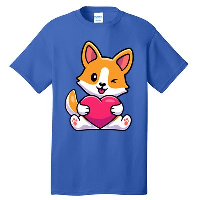 Valentines Day Funny Gift For Corgi Dog Lovers Gift Tall T-Shirt