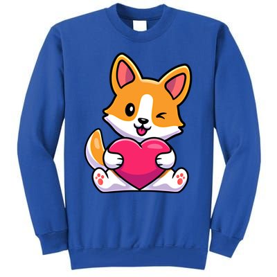 Valentines Day Funny Gift For Corgi Dog Lovers Gift Tall Sweatshirt