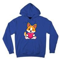 Valentines Day Funny Gift For Corgi Dog Lovers Gift Tall Hoodie