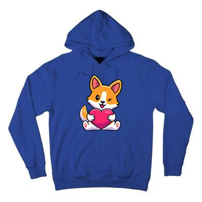 Valentines Day Funny Gift For Corgi Dog Lovers Gift Tall Hoodie