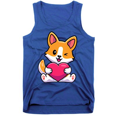 Valentines Day Funny Gift For Corgi Dog Lovers Gift Tank Top